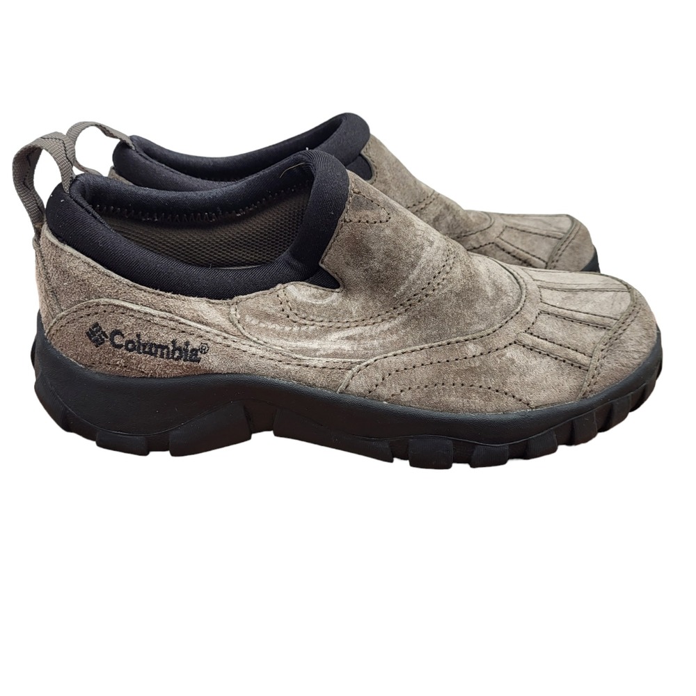 Columbia Johnnie Clogs Women's Size 6‎ Gray Suede Slip-On  Flat Comfort Shoes